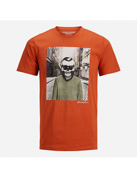 T-Shirt homme - Jorskulling Tee Ss Crew Neck Sts (Brunt Ochre)