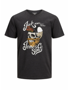 T-Shirt homme - Jorskulling Tee Ss Crew Neck Sts (Grey Melange)