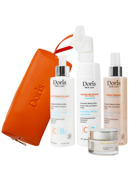 KIT SOINS VISAGE VITAMINE C - FLASH ECLAT 4 en 1 BY DORIS +TROUSSE GRATUITE