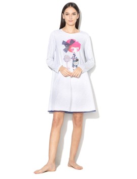 Chemise de Nuit pour Femme - 100% Coton