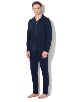 Pyjama Chemise + Pantalon pour Homme - 100% Coton