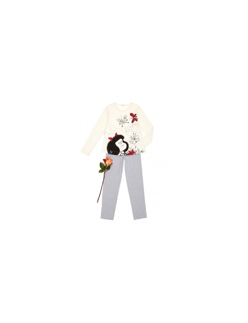 Pyjama Mafalda (top + pantalon) pour Fille  - 100% Coton