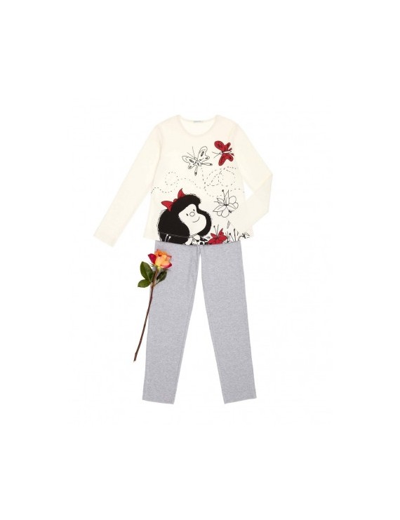 Pyjama Mafalda (top + pantalon) pour Fille  - 100% Coton