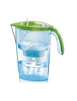Carafe filtrante à eau Norma green + 1 cartouche filtrante Biflux