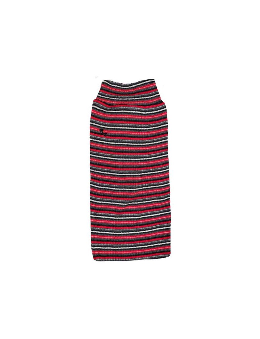 COL ROULE RAYE ROUGE NOIR S
