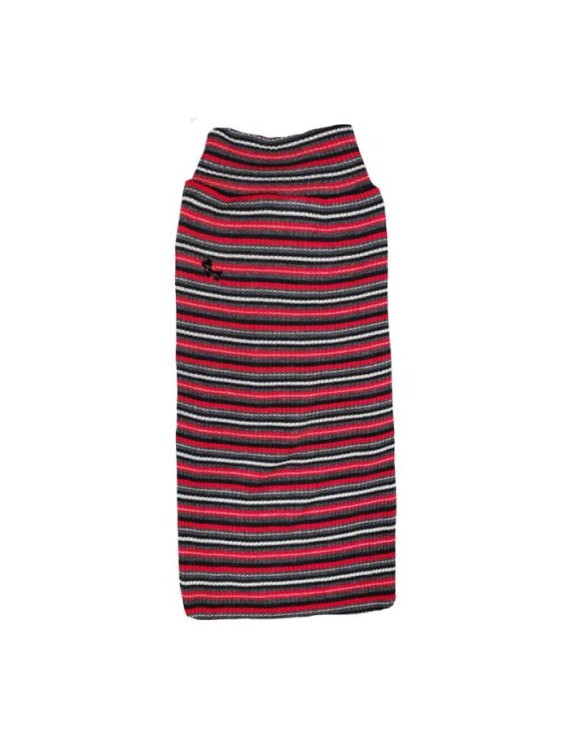 COL ROULE RAYE ROUGE NOIR S