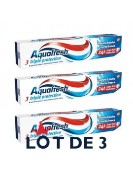 Lot de 3 Dentifrice - Aqf Triple Protection 75Ml New