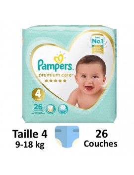 Paquet 26 Pcs Couches Bb - Pampers Premium Care 4