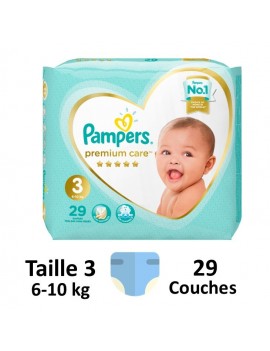 Paquet 29 Pcs Couches Bb -Pampers Premium Care 3