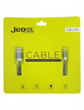 Cable JeDEL USB to Micro USB 2A Fast Data Cuir réf CB-316