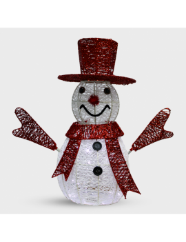 Bonhomme de neige lumineux -Décoration de Noël - Petit Modèle